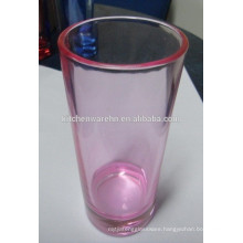 Haonai 12 pcs 8 OZ Red Transparent Color Restaurant Tumbler Beverage Cup